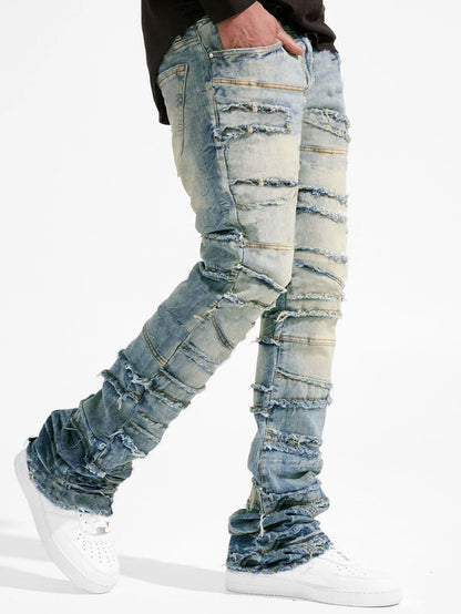 Vaqueros tipo "stacked" para hombre
