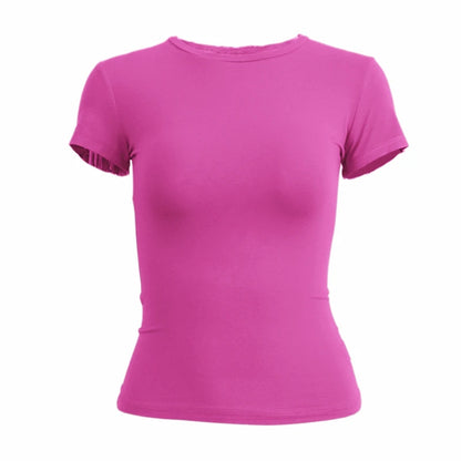 Camiseta de punto ajustada para mujer