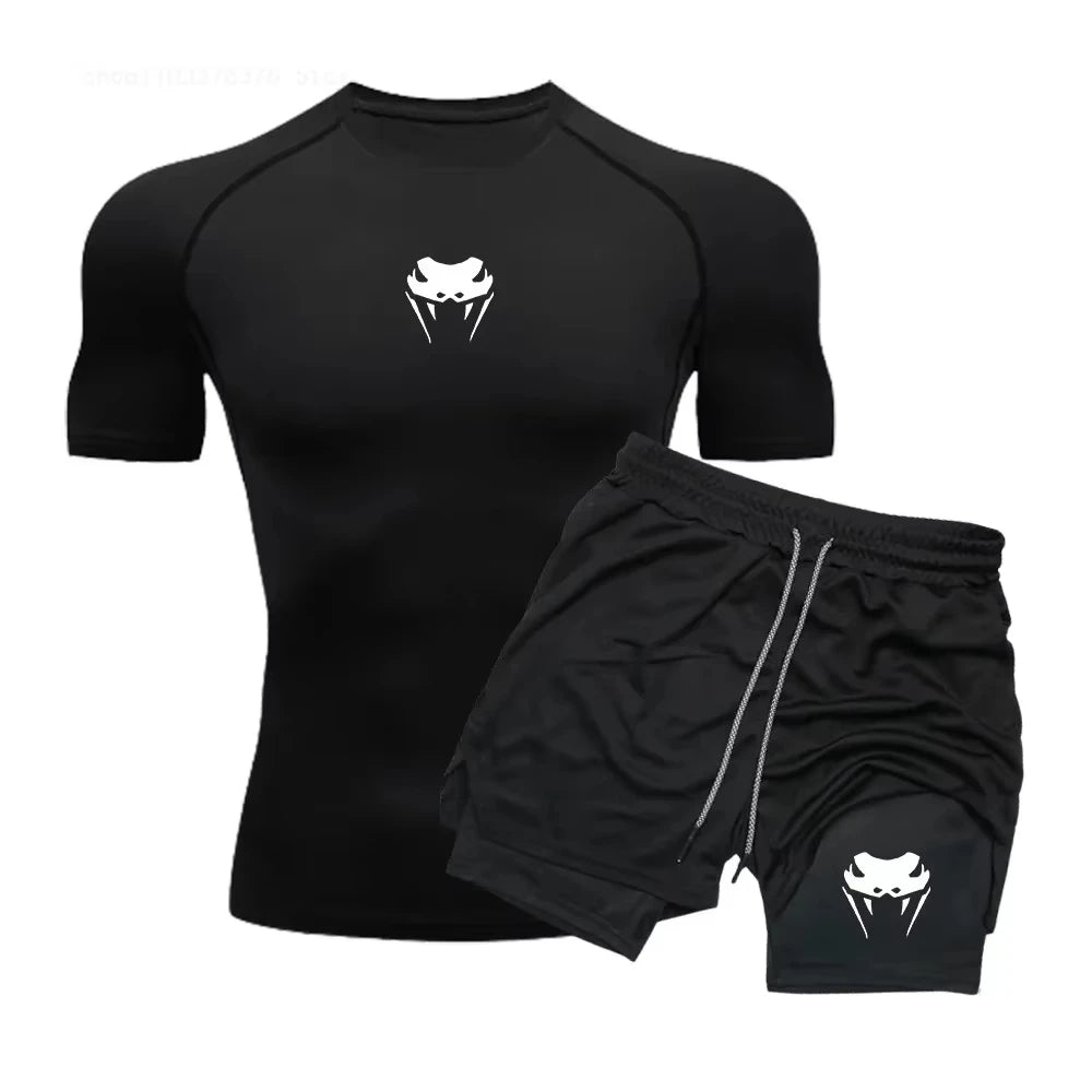 Conjunto deportivo de compresión para hombre