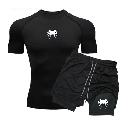Conjunto deportivo de compresión para hombre