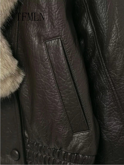 Chaqueta de piel sintética
