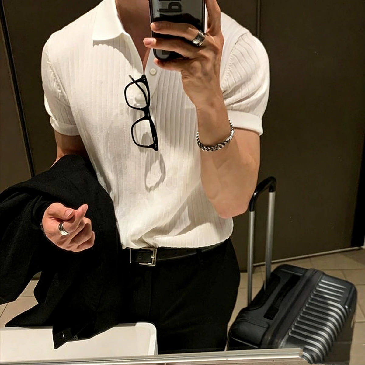 Polo Ceñido Elegante  Hombre