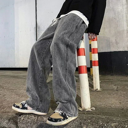 Vaqueros holgados de estilo coreano para hombre