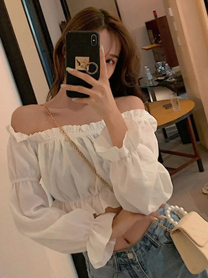 Blusa sin Hombreras Mujer